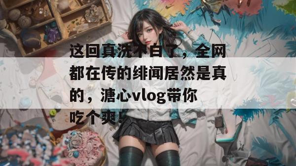 这回真洗不白了,全网都在传的绯闻居然是真的,溏心vlog带你吃个爽!