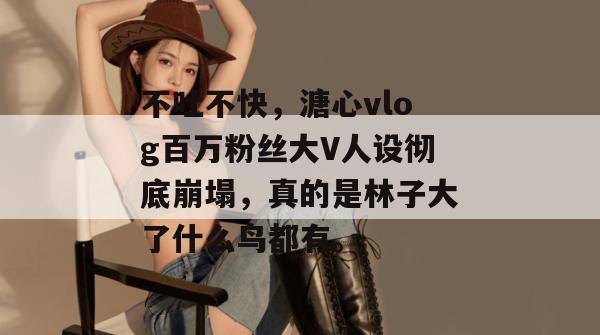 不吐不快，溏心vlog百万粉丝大V人设彻底崩塌，真的是林子大了什么鸟都有。