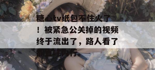 糖心tv纸包不住火了！被紧急公关掉的视频终于流出了，路人看了都直呼内行。